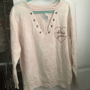 Oversized Vneck Sweatshirt